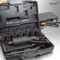 Bituxx® Drehmomentverstärker 5500Nm Drehmomentschlüssel Drehkraftvervielfältiger 11 tlg Set mit 24,27,30,32,33,36,38 mm Stecknüssen MS-15842