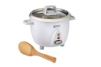 KeMar Kitchenware Cookinella KRC-100 Reiskocher | Kompakt | 0,6L | Edelstahltopf | Glasdeckel