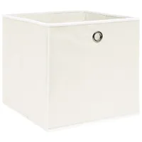 vidaXL Úložné boxy 4 ks Biele 32x32x32 cm Látkové