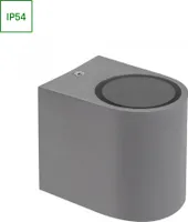 Spectrum Außenleuchte Wandleuchte Parete Grau Down IP54 max. 6W GU10 ohne Leuchtmittel