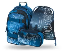BAAGL SET 3 Skate Steel: Rucksack, Federtasche, Tasche