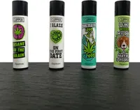 Clipper Feuerzeuge - 4er Set: Weed Slogan #4