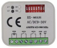 Universal Funkempfänger RX kompatibel mit Sommer 4020 - Hörmann HSM 4- Marantec 302 - Nice - Faac - Liftmaster - Ditec - V2 Handsender mit 433 MHz und 868 MHz