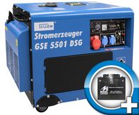 Güde Notstromaggregat Diesel Stromerzeuger GSE 5501 DSG 400V 230V inkl. Batterie