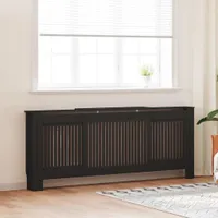 vidaXL Obudowa grzejnika z płyty MDF czarna 205 cm