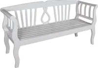 Garden Pleasure Arcadia Gartenbank weiß Eukalyptusholz white washed