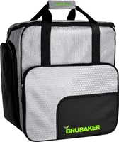 BRUBAKER SuperTec Skischuhtasche Helmtasche Rucksack mit Schuhfach - Silber Grün