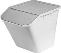 smartstore Aufbewahrungs-/Recyclingbehälter Stack-it L 51 Liter grau / weiß