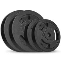 Hop-Sport 30kg Grip Hantelscheiben-Set 2x5 + 2x10 kg Gusseisen Gewichte 30/31mm Hanteln