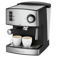 Kávovar na espresso a cappuccino Clatronic ES 3643, tlak čerpadla 15 barov, funkcia predhrievania šálok, s funkciou napenenia a horúcej vody