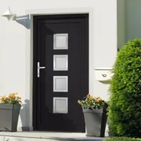Drzwi wejściowe Living Store antracyt 108x208 cm PVC