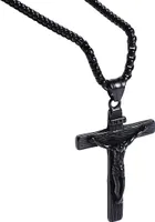 Náhrdelník Glaube Cross-Černá KP22861
