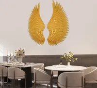 Wandskulptur Metall Ein Paar Engelsflügel Wandkunst gold 50*115cm