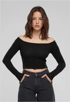 Urban Classics Dámske tričkové tričko s dlhým rukávom Black - L
