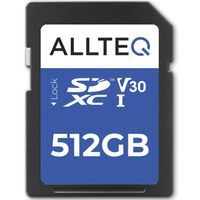 Allteq ALLSDX512G-100/80V30, 512 GB, SD, 100 MB/s, 80 MB/s, Schwarz
