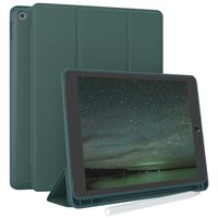 EAZY CASE Smartcase mit Touchpen Halterung kompatibel mit Apple iPad 10,2" 2019/2020/2021 (7. / 8. / 9. Gen.) Tablet Hülle mit Standfunktion, Schutzhülle, Klapphülle, Nacht Grün