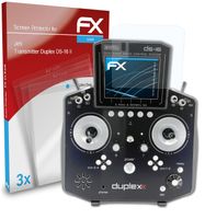 atFoliX FX-Clear 3x Schutzfolie kompatibel mit Jeti Transmitter Duplex DS-16 II Displayschutzfolie