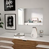 vidaXL Lustro ścienne 60 x 40 cm prostokątne szklane