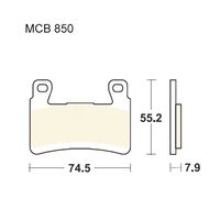 Spiekany klocek hamulcowy TRW Lucas 686-850SV MCB850SV