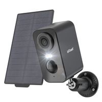 ieGeek 2K Überwachungskamera Aussen Akku Solar, 5200mAh Akku Kamera Überwachung Aussen WLAN, PIR-Bewegungserkennung, Bunte Nachtsicht, 2-Wege-Audio