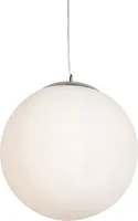 QAZQA - Modern Skandinavische Hängelampe I Pendellampe I Pendelleuchte Opalglas 50cm - Ball 50 I Wohnzimmer I Schlafzimmer - Rund I Kugel I Kugelförmig - LED geeignet E27