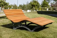 Liegeland Waldsofa mit verstellbarer Rückenlehne Doppelliege Gartenliege Wellenliege