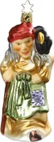 Christbaumschmuck Hexe Baba Jaga Glas 14cm bunt, 1 Stück