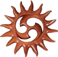 Wandschmuck Sonnentriskele Wanddekoration Holz geschnitztes Ornament H
