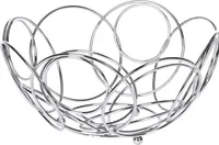 Obstschale Excellent Houseware, verchromter Stahl, 26,5x13 cm, Silber