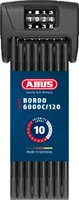 ABUS Faltschloss BORDO 6000C/120 mit SH-Schlosshalterung - Zahlenschloss aus gehärtetem Stahl - Fahrradschloss mit 4-stelligem Code - ABUS-Sicherheitslevel 10 - Fahrrad-Zubehör - Länge 120 cm