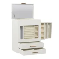 Schmuckaufbewahrungsschrank Weiß Schmuckschatulle  Schmuck Organizer mit 5 Schubladen