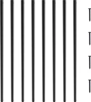 VEVOR kovové zábradlie na schody, dĺžka 19 x 19 x 810 mm, dekoratívne hliníkové zábradlie, balenie 101 zábradlí so skrutkami, klasické duté zábradlie