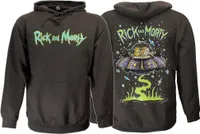 Rick and Morty Sweater Spacecruiser Pullover Hoodie Dunkelgrau – Offizielles Merchandise -  XL