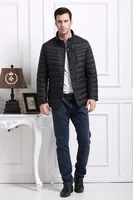 100% Herren Daunenjacken Winterjacke mit 105-138g Entendaunen Steppjacke Outdoorjacke XXL
