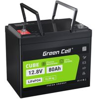 Green Cell - Akumulator Lifepo4 12V 12.8V 80Ah Do Systemów Fotowoltaicznych, Kamperów I Łódek