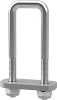 U-Bügelschraube M10 mit Klemmplatte und Stopmuttern Sliphilfe Trailer verzinkt SUPROD, M10, LW=31, LH=110 mm