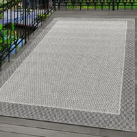 Carpetsale24 Outdoor Teppich Wetterfest Innen & Außenbereich Modern Design Küchenteppich Balkon Terrassen Flachgewebe Wetterfest Grösse 240x340 cm