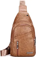 Schultertasche Brusttasche Umhngetasche Sling Crossbody Tasche Kunstleder