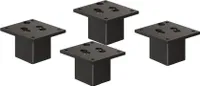 4er Set sossai Aluminium Möbelfüße 60mm in Schwarz Schrankfüße Sockelfüße