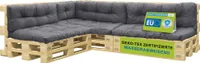 Pillows24 - Poduszki na palety odporne na wodę i promieniowanie UV - ZESTAW 8 | poduszki na europalety 120x80 - meble z palet - zewnętrzne / wewnętrzne, ciemnoszare