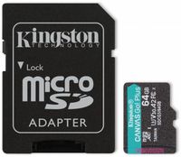 Kingston Karta Pamięci 64Gb Microsdxc Canvas Go! Plus Kl. 10 Uhs-I 170 Mb/S + Adapter