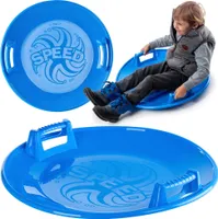 KADAX Schlitten "Trin", Rutschteller aus Kunsstoff, Blau Rutsche, 65cm