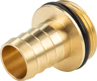 tecuro Schlauchtülle mit Außengewinde (O-Ring) - Ø 27 mm x G 1 Zoll, Messing-blank