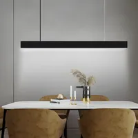 ZMH LED Pendelleuchte Esstisch Hängelampe Wohnzimmer Schwarz Esstischlampe Dimmbar mit Fernbedienung Modern Design Hängeleuchte Höhenverstellbar Büro