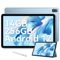 Blackview Tab 16 Gaming Tablet 11 Zoll, 14(8+6) GB RAM + 256GB ROM(1TB TF), Android 12 Tablet 2K 2000 x 1200 IPS, Octa-Core, 8MP+13MP, 7680mAh/4G LTE/5G WLAN/Google GMS/Widevine L1/Stylus Pens/GPS