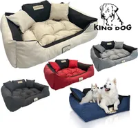 Hundebett Hundekissen Katzenbett KINGDOG Wasserdicht Beige Größe XL 115x95