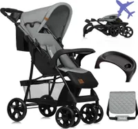 Lionelo Emma buggy malý skládací kočárek s polohováním do lehu Grey Dove