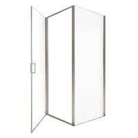 HOME DELUXE Duschkabine LIVIA Chrom - 90 x 195 cm ESG & Aluminiumrahmen | Duschabtrennung, Eckdusche, Duschtür