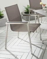 Destiny Gartensessel ALTOS II 2er Set Edelstahl + Textilene, taupe