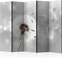 Neuheit! Dekorativer Paravent Raumteiler Trennwand Foto-Paravent Spanische Wand XXL Pusteblumen grau 225x172 cm b-C-0072-z-c